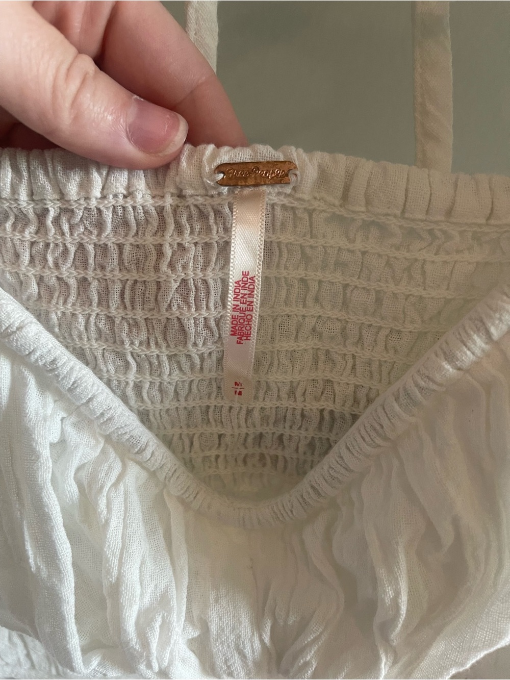 NWOT free people white Chloe top medium - Picture 7 of 9